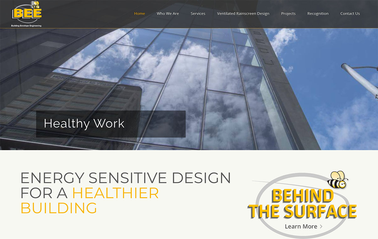Home page image of Bee Consulting website